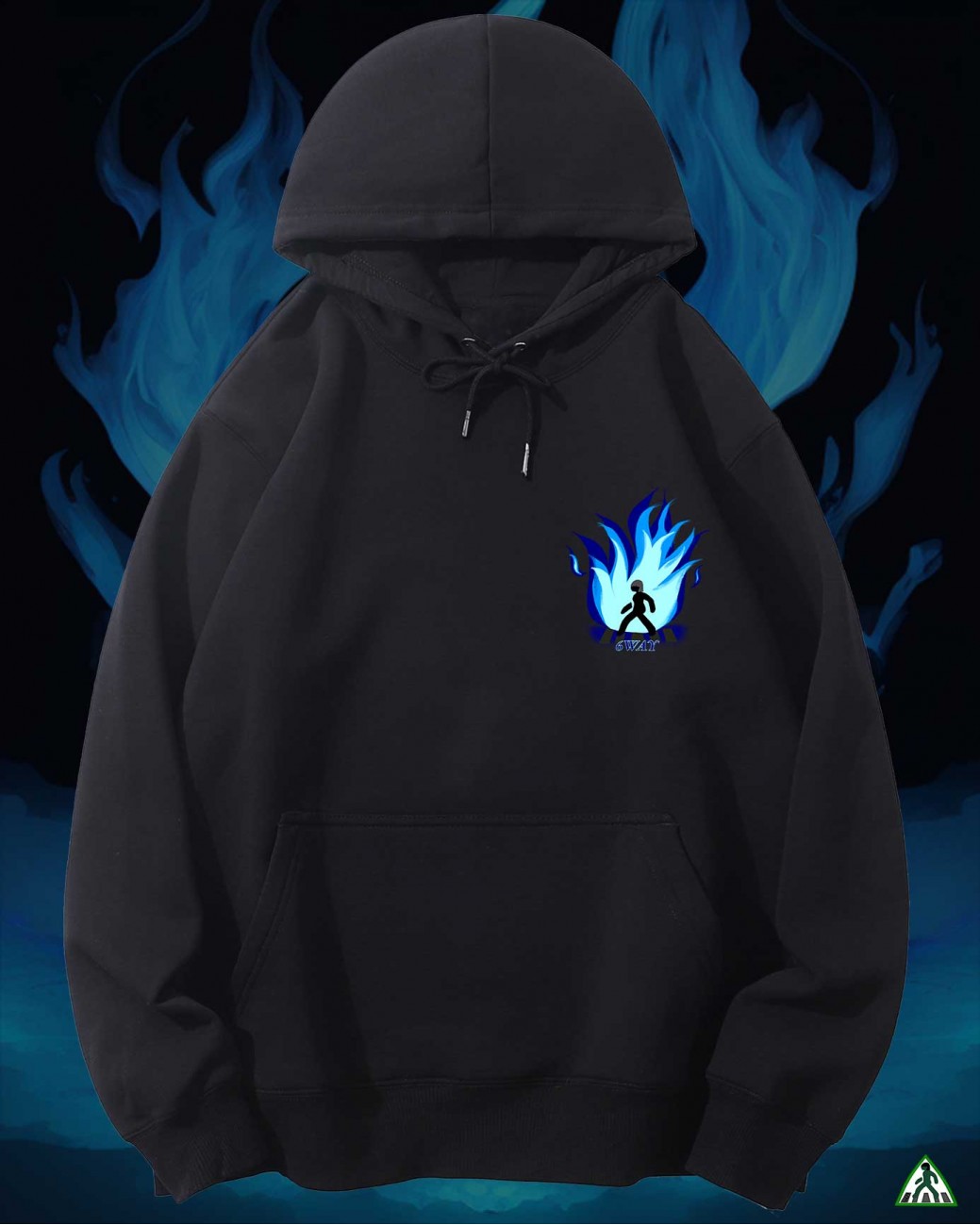 Blue Fire Hoodie